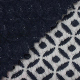 Jacquard Polyester Stretch Knit Fabric, 337 gsm, 155 cm — Navy — texture