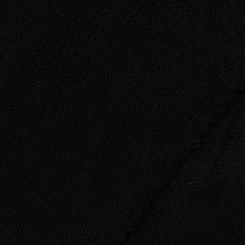 Jacquard Cotton Nylon Stretch Knit Fabric, 199 gsm, 135 cm — Black