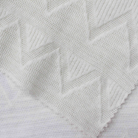 White Chevron Jacquard