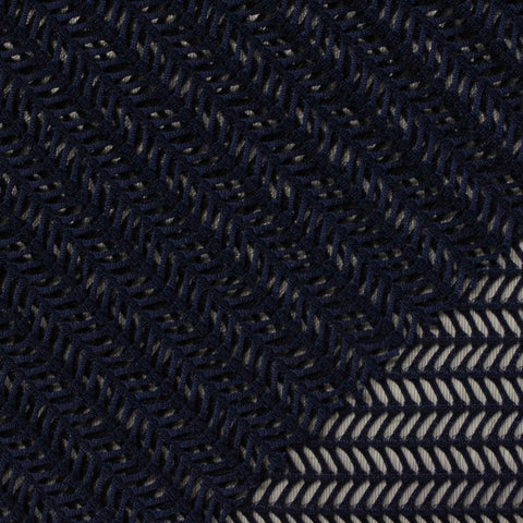 Dark Blue Chevron Jacquard, Poly-Spandex
