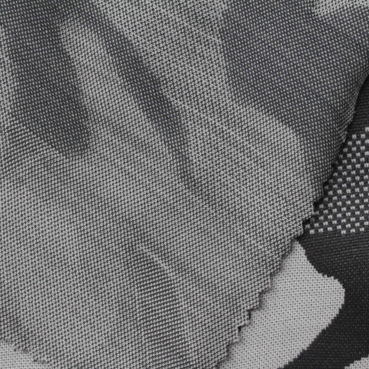 Grey Camo Interlock Knit, Polyester