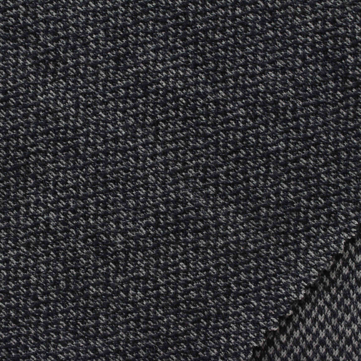Dark Blue Marl Jacquard, Poly-Viscose, 210 gsm