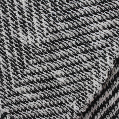 Black Heathered-Marl Jersey Knit, Cotton-Poly