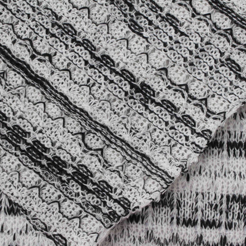 Black Openwork Jacquard, Polyester, 200 gsm, 150 cm