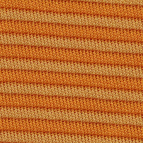 Orange Horizontal-Stripe Knit, 180 gsm