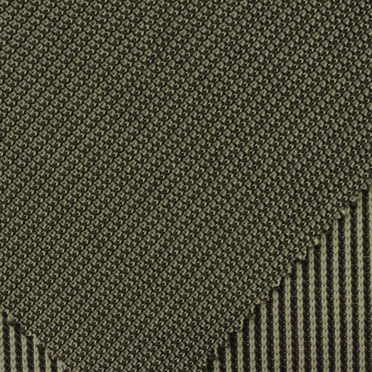 Dark Green Geometric Rib Knit, Polyester