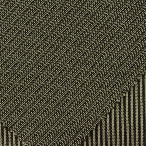 Dark Green Geometric Rib Knit, Polyester