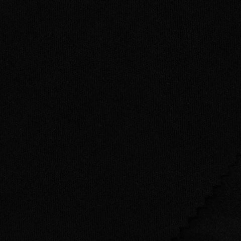 Printed Nylon Viscose Stretch Interlock Knit Fabric, 215 gsm, 155 cm — Black