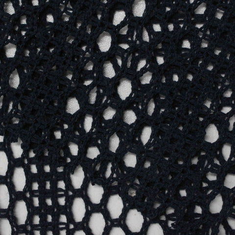 Navy Openwork Jacquard