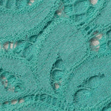 Teal Floral Knit, Cotton-Nylon — texture