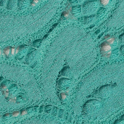 Teal Floral Knit, Cotton-Nylon
