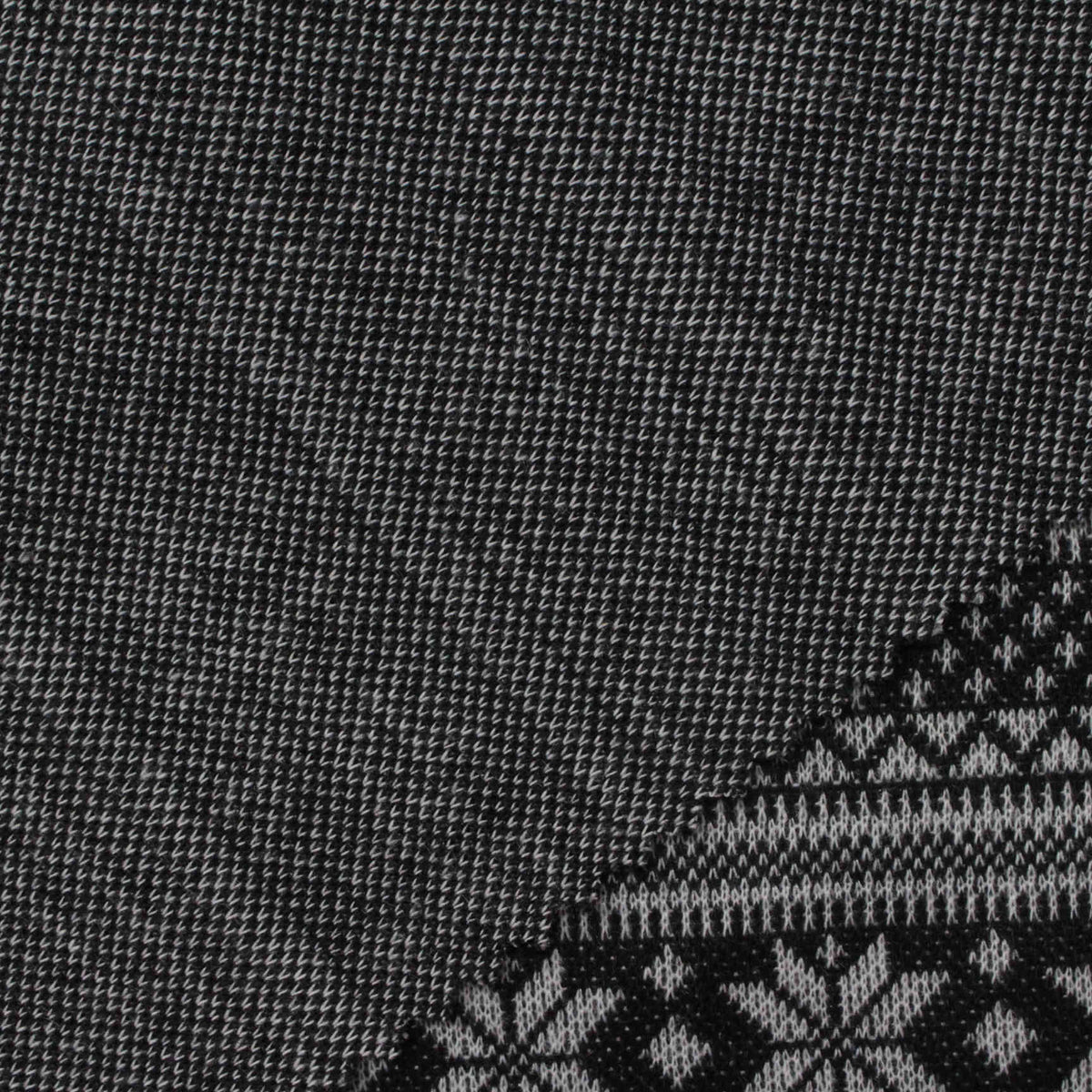 Black Geometric Jacquard, Polyester, 242 gsm