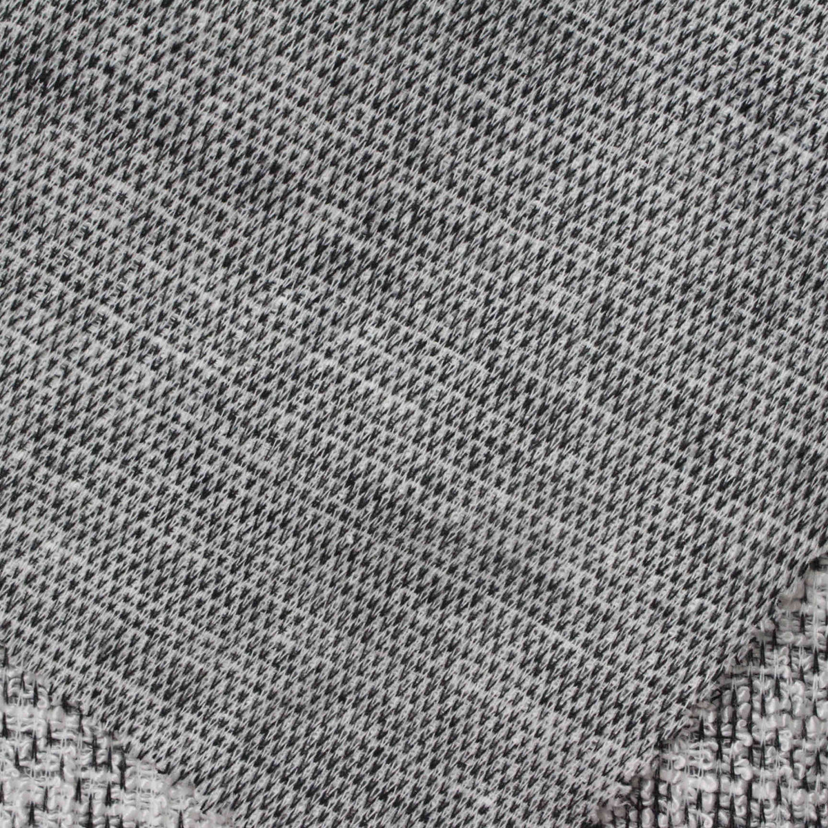 Black Houndstooth Bouclé, Poly-Viscose