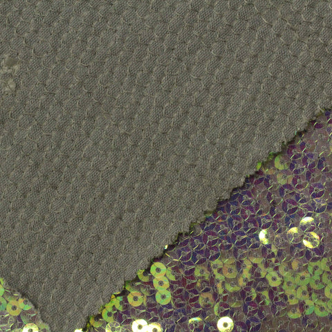 Green Sequin Jacquard, Viscose