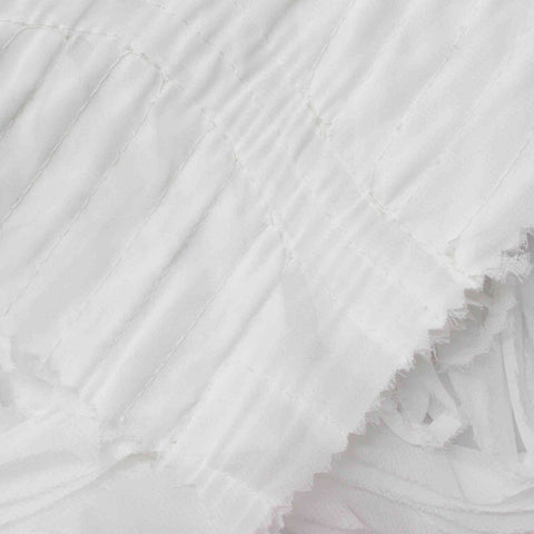Jacquard 100% Polyester Knit Fabric, 351 gsm, 140 cm — White