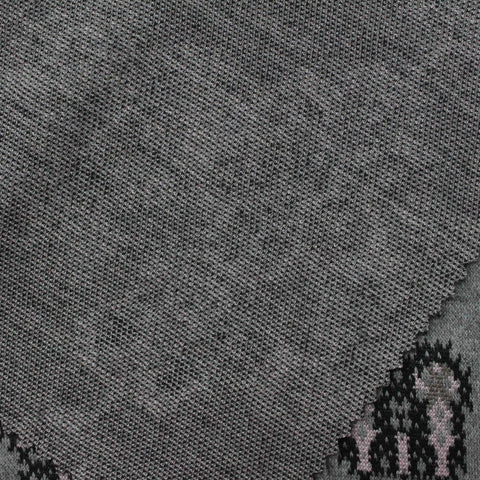 Heather Grey Marl Jacquard, Poly-Cotton, 326 gsm