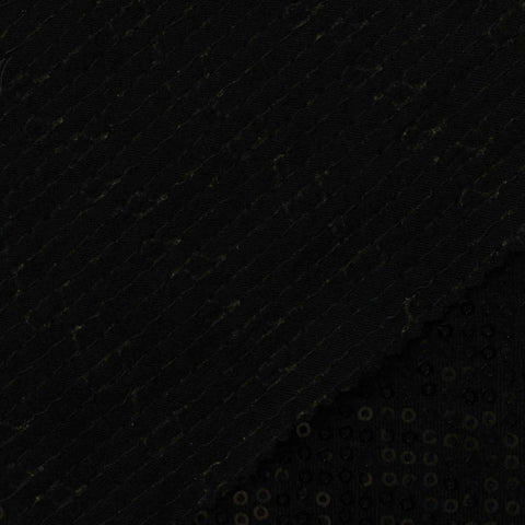 Black Diagonal-Grid Jacquard, 220 gsm