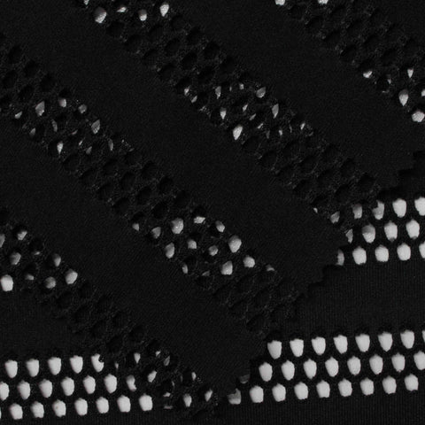 Black Stripes Jacquard, Polyester, 177 gsm