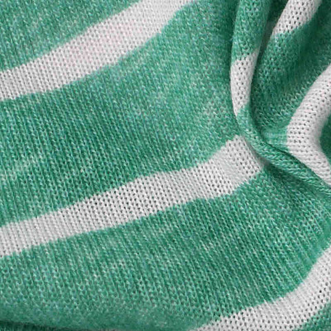 Green Horizontal-Stripe Knit, 205 gsm, 165 cm, ref EF-224046