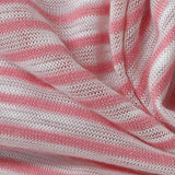 Pink Horizontal-Stripe Knit, Polyester — texture