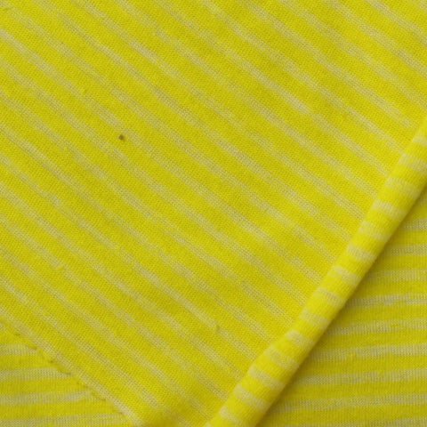 Yellow Stripes Jersey Knit, Poly-Cotton