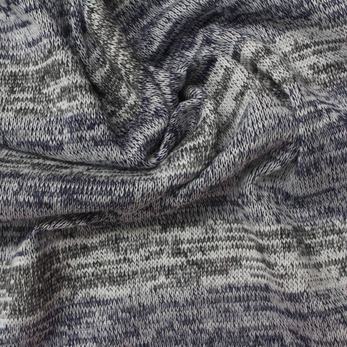 Heathered White Marl Jersey Knit, Poly-Viscose