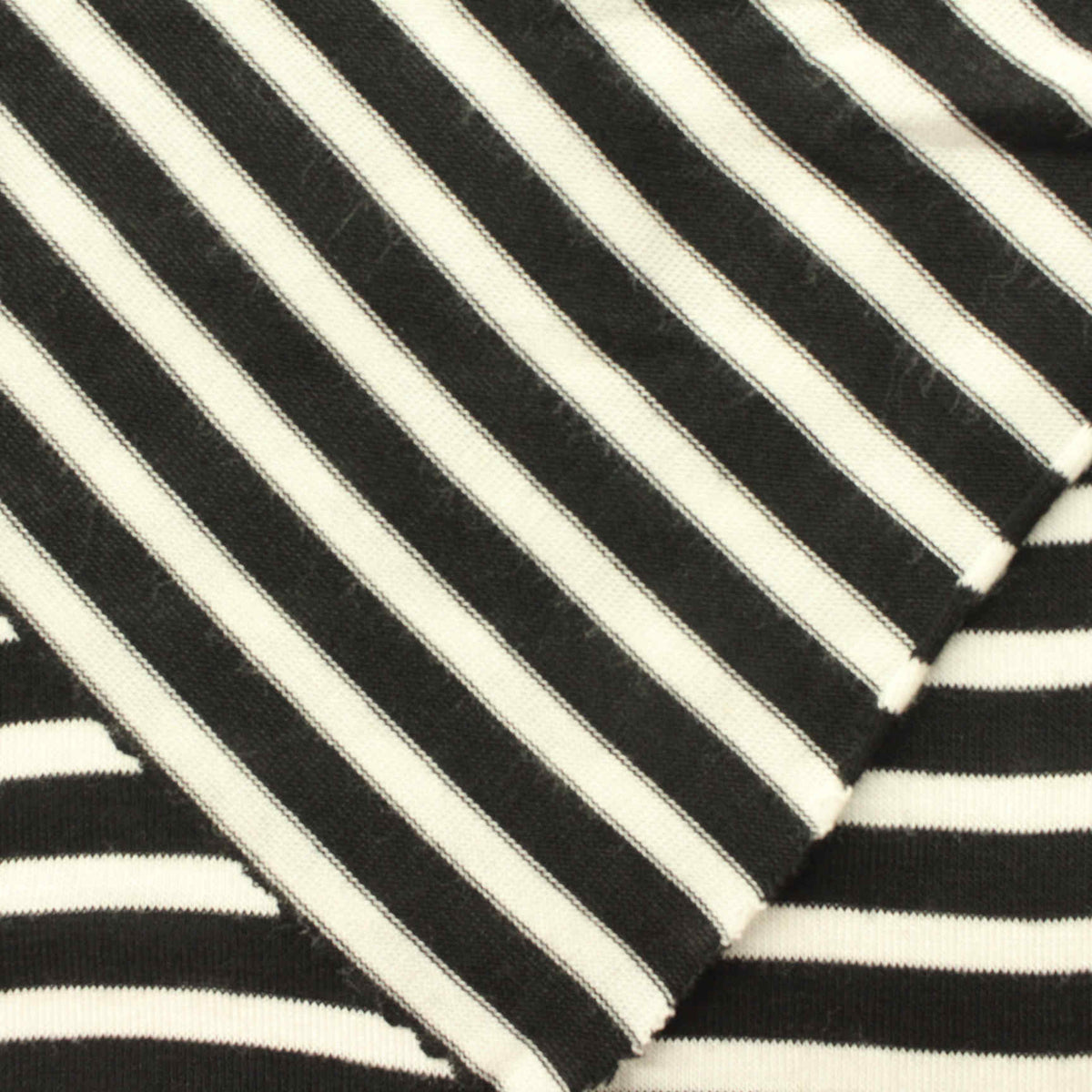 Black Stripe Jersey Knit, Viscose, 110 gsm