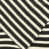 Black Stripe Jersey Knit, Viscose