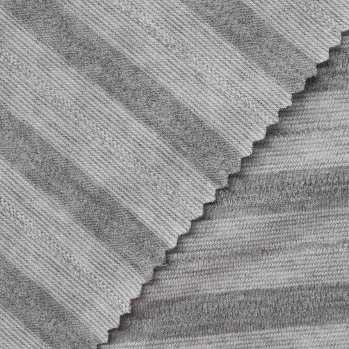 Dark Grey Stripes Jersey Knit, 210 gsm