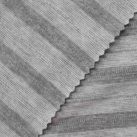 Dark Grey Stripes Jersey Knit, 210 gsm