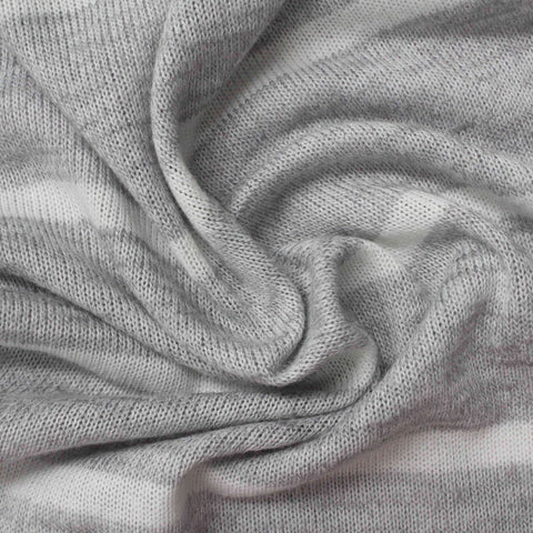 Dark Grey Horizontal-Stripe Jersey Knit