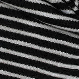 Black Horizontal-Stripe Jersey Knit — texture