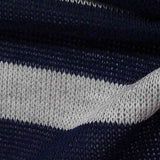 Navy Horizontal-Stripe Jersey Knit — texture