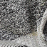 Marled Grey Horizontal-Stripe Jersey Knit — texture