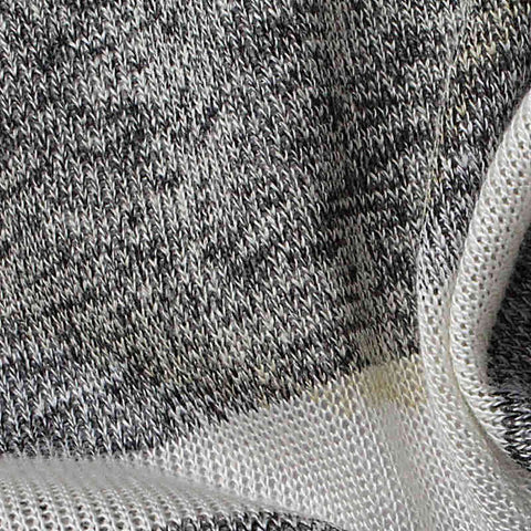 Marled Grey Horizontal-Stripe Jersey Knit