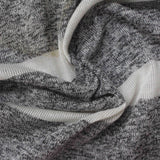 Marled Grey Horizontal-Stripe Jersey Knit