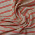 Coral Horizontal-Stripe Jersey Knit, Viscose-Nylon