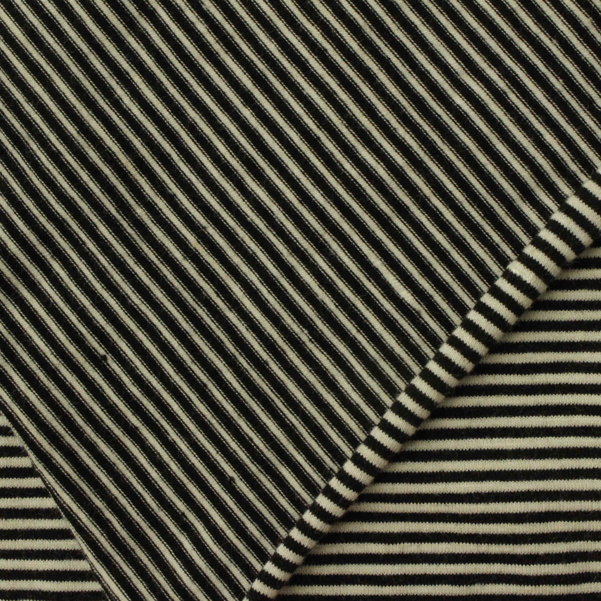 Black Stripes Jersey Knit, Poly-Viscose, 253 gsm