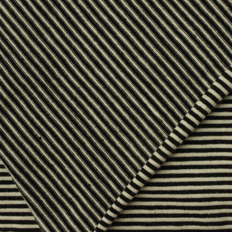 Black Stripes Jersey Knit, Poly-Viscose, 253 gsm