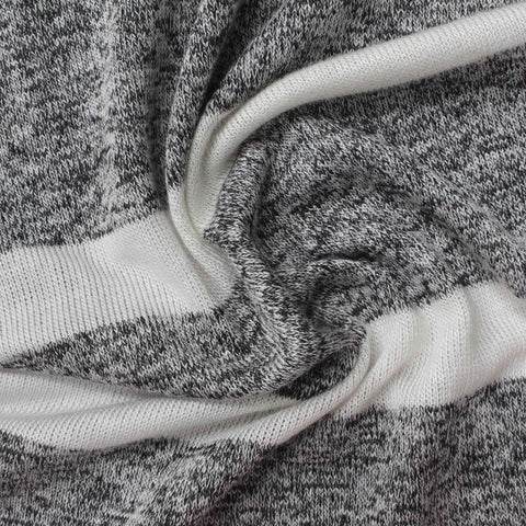 White Stripes Jersey Knit, Viscose, 167 gsm