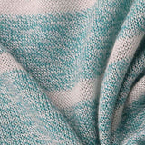 White Horizontal-Stripe Jersey Knit, Viscose-Poly — texture
