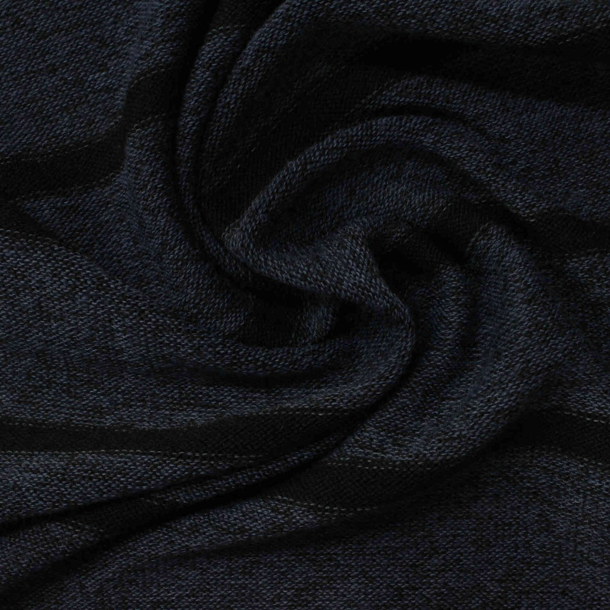 Navy Horizontal-Stripe Jersey Knit, Polyester, 206 gsm