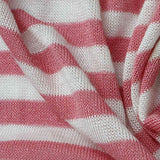 Pink Horizontal-Stripe Jersey Knit, Viscose — texture