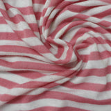 Pink Horizontal-Stripe Jersey Knit, Viscose