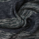 Dark Green Horizontal-Stripe Jersey Knit, Poly-Viscose