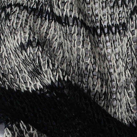 Black Marled-Stripe Jersey Knit, Viscose-Poly