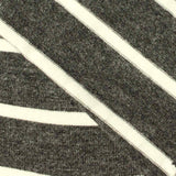 Grey Horizontal-Stripe Jersey Knit, Viscose — texture