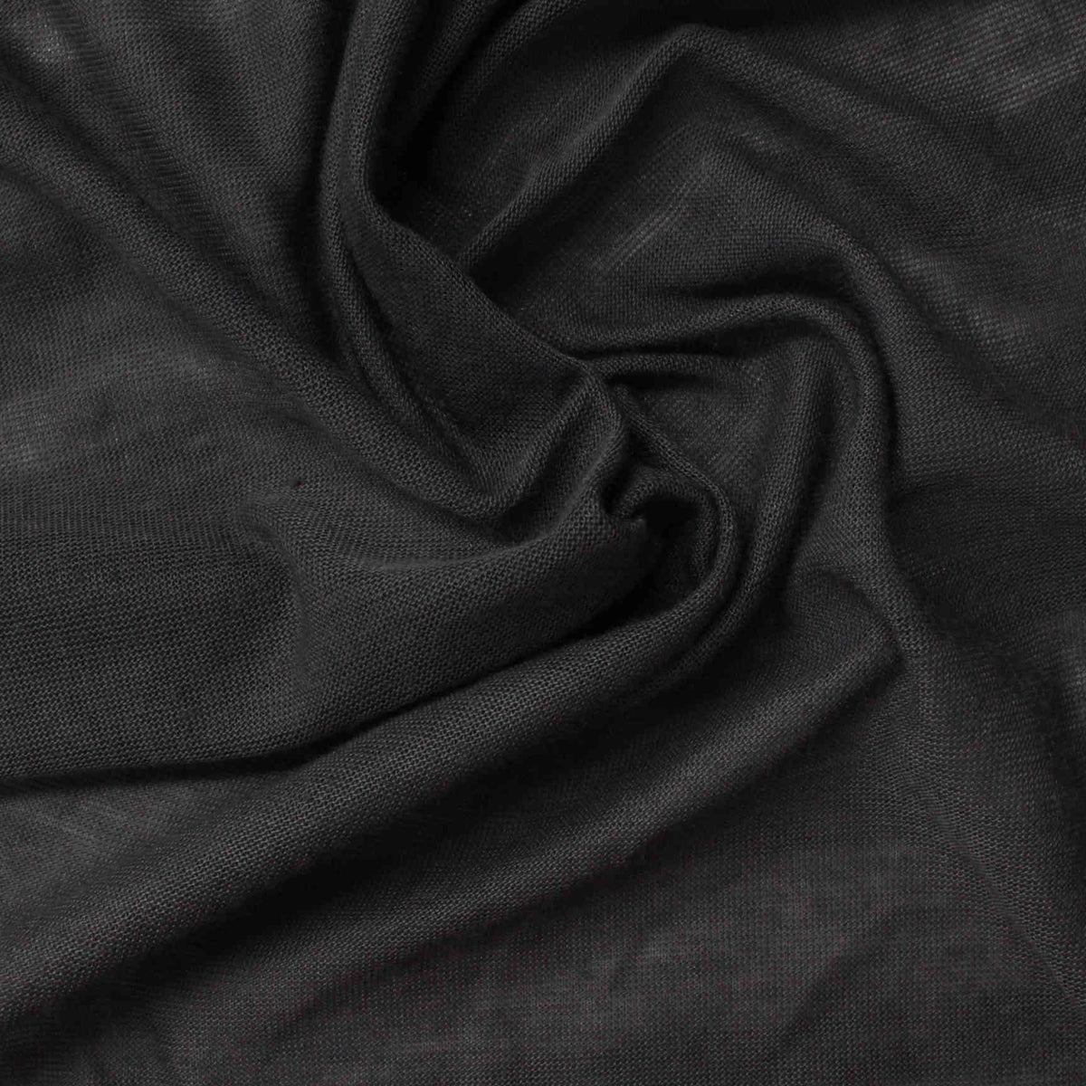 Striped Polyester Viscose Jersey Knit Fabric, 102 gsm, 170 cm — Black