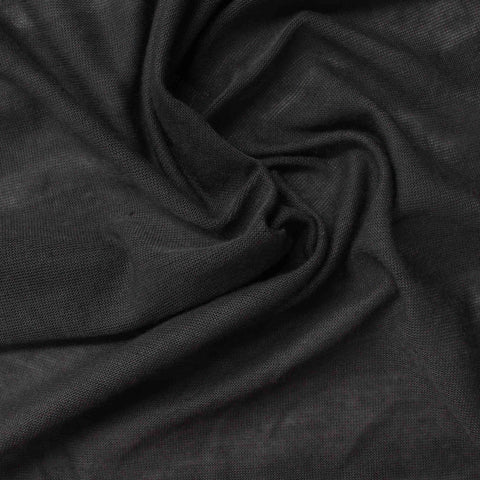 Striped Polyester Viscose Jersey Knit Fabric, 102 gsm, 170 cm — Black