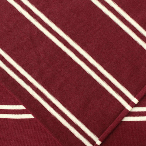 Burgundy Diagonal-Stripe Jersey Knit, Viscose